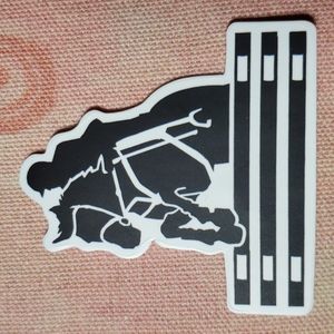 (L) English Horse Rider Sticker English Saddle Cowgirl Sticker Horse Show Horse